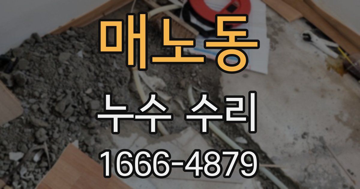 매노동 누수 수리