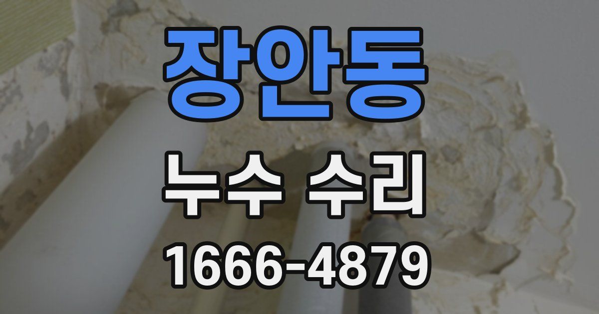 장안동 누수 수리