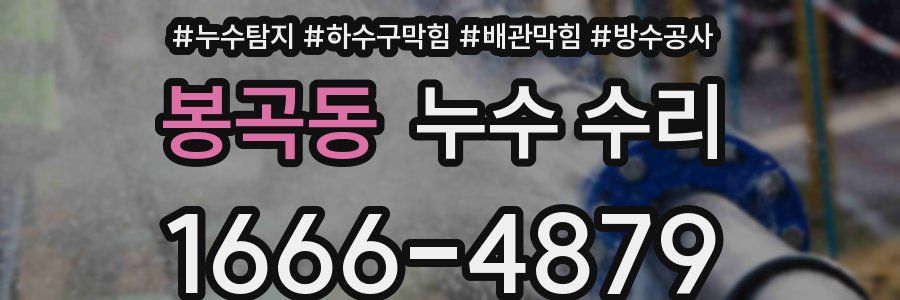 봉곡동 누수 수리