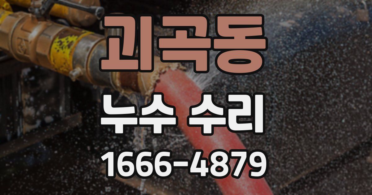 괴곡동 누수 수리