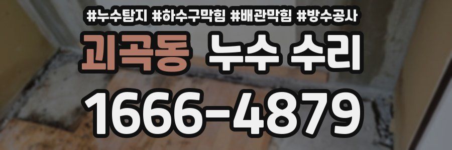괴곡동 누수 수리