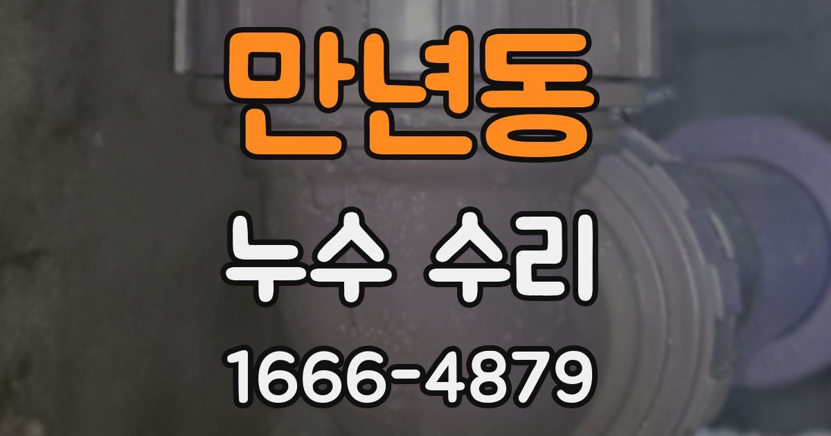 만년동 누수 수리