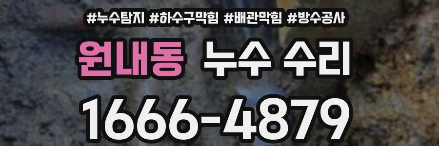 원내동 누수 수리