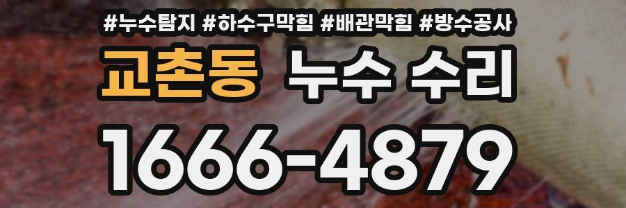 교촌동 누수 수리