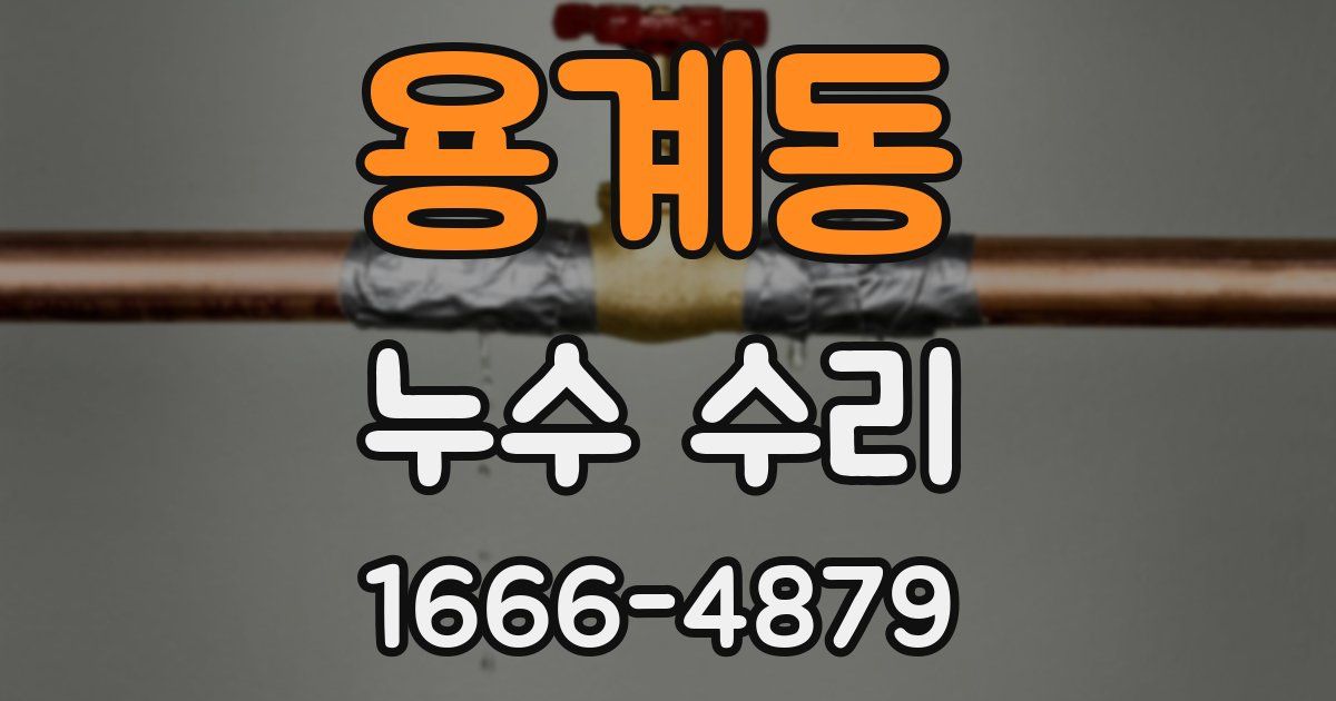 용계동 누수 수리