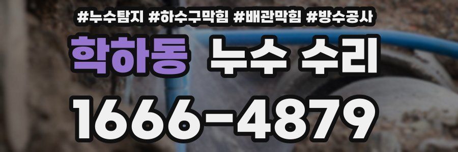 학하동 누수 수리