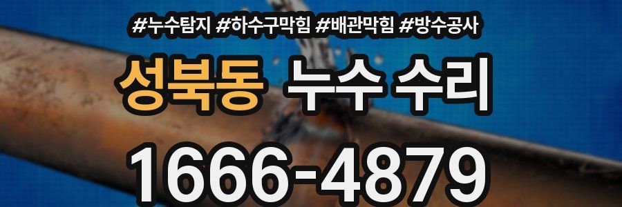 성북동 누수 수리