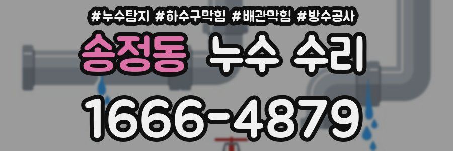 송정동 누수 수리