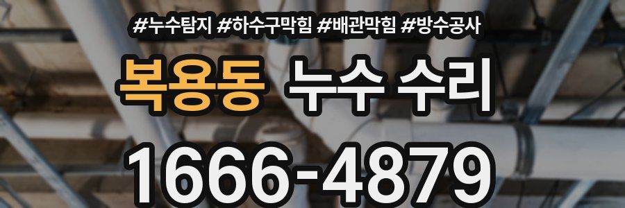 복용동 누수 수리