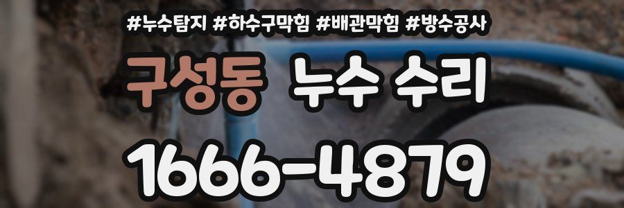 구성동 누수 수리