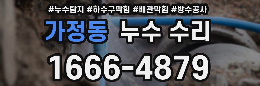 가정동 누수 수리
