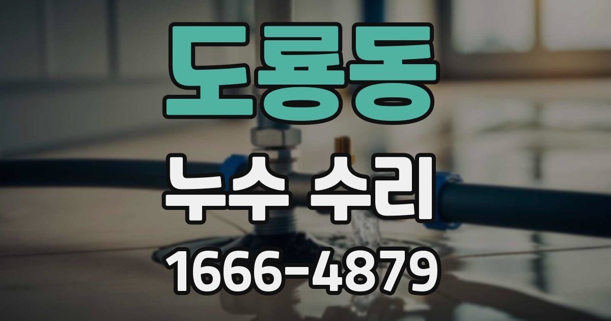 도룡동 누수 수리