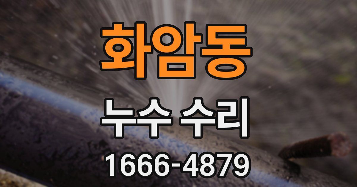 화암동 누수 수리