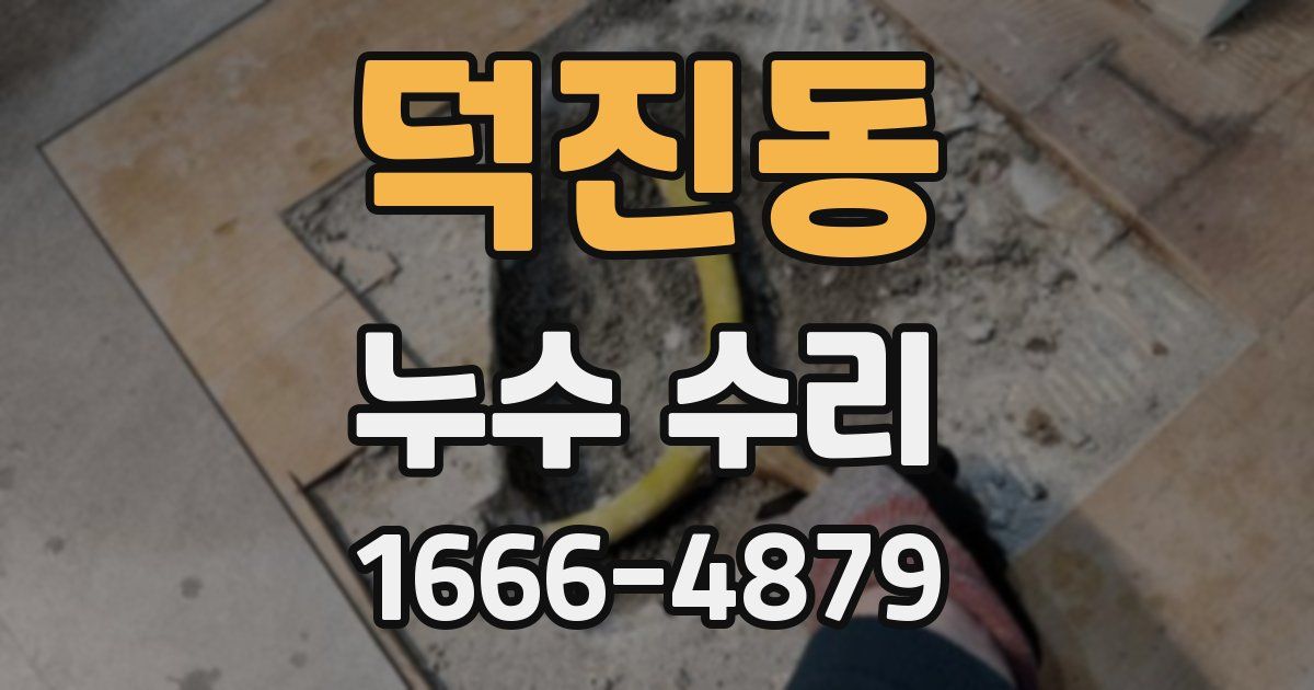 덕진동 누수 수리