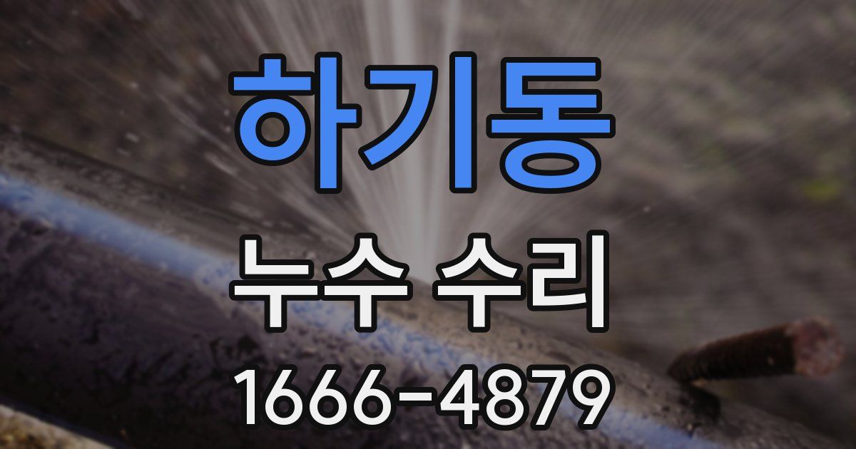 하기동 누수 수리