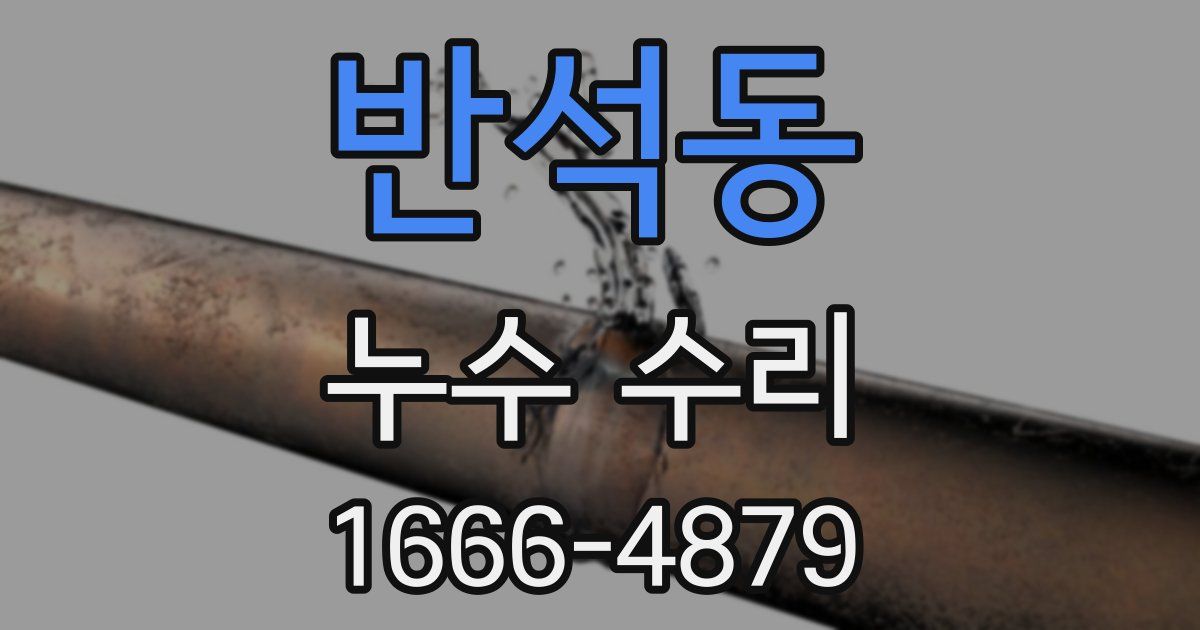 반석동 누수 수리