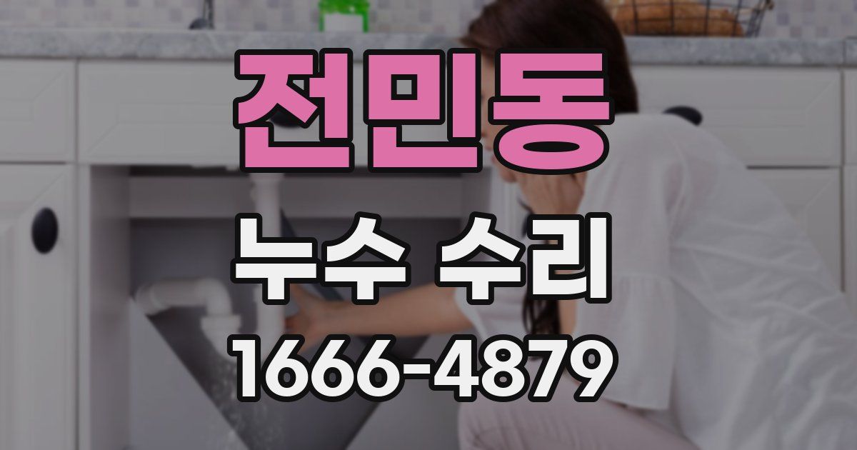 전민동 누수 수리