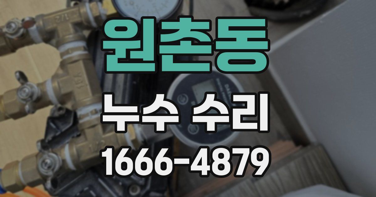 원촌동 누수 수리