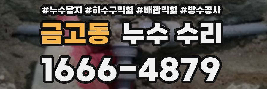 금고동 누수 수리