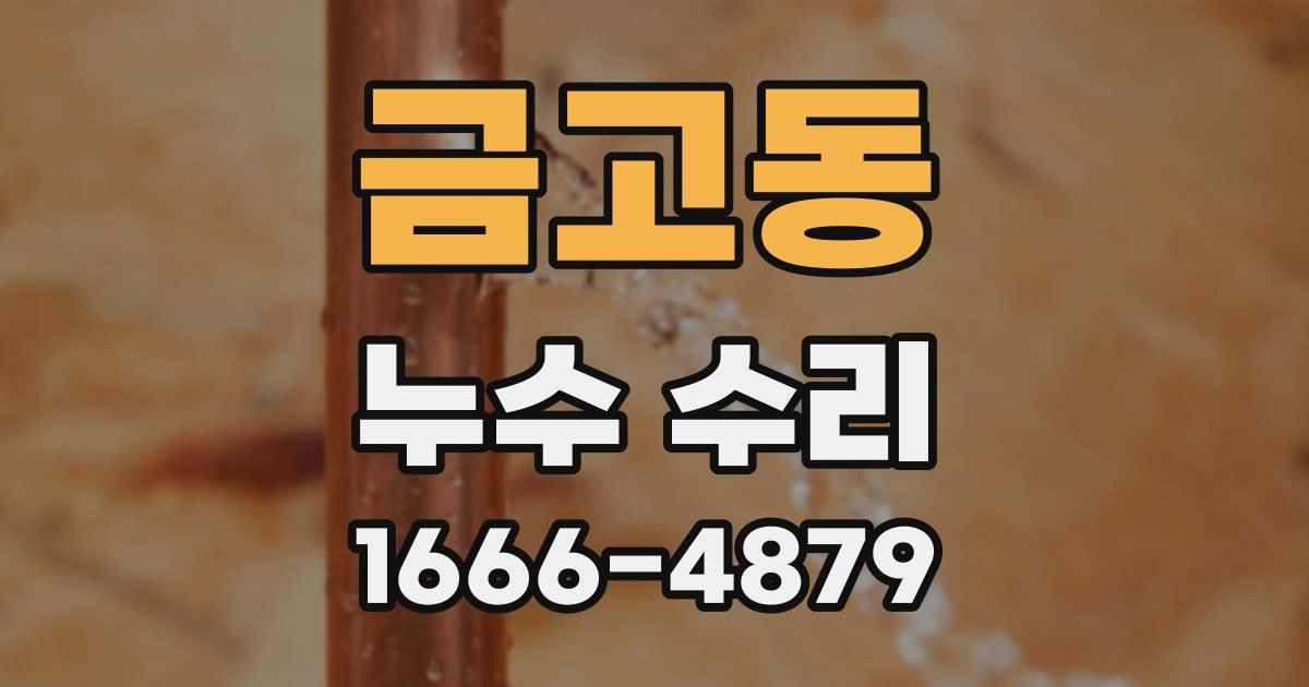 금고동 누수 수리