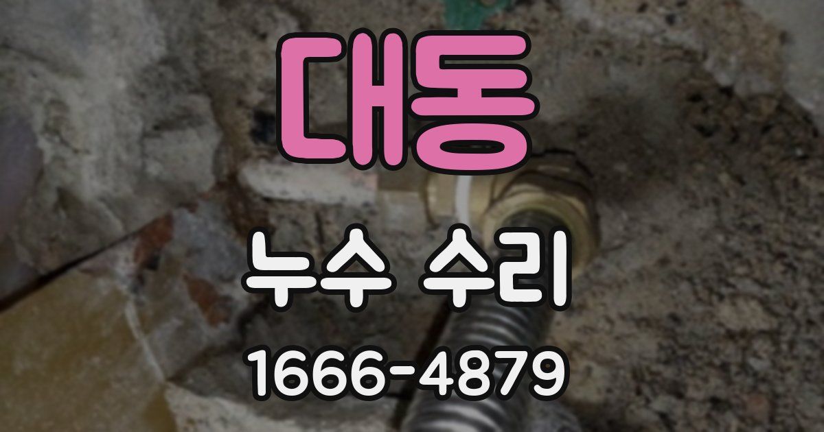 대동 누수 수리