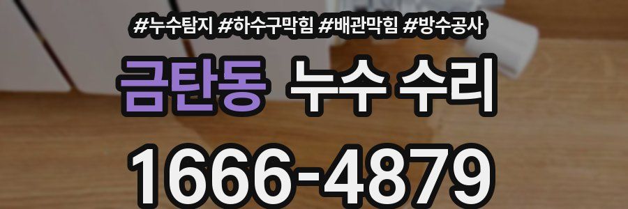 금탄동 누수 수리