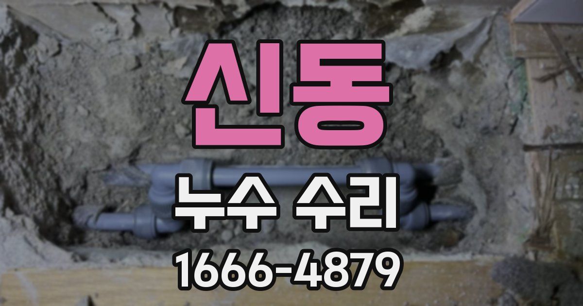 신동 누수 수리