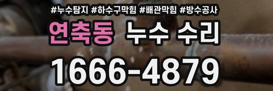 연축동 누수 수리