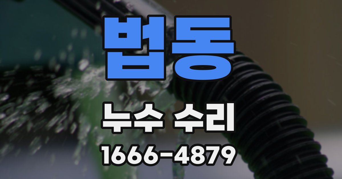 법동 누수 수리