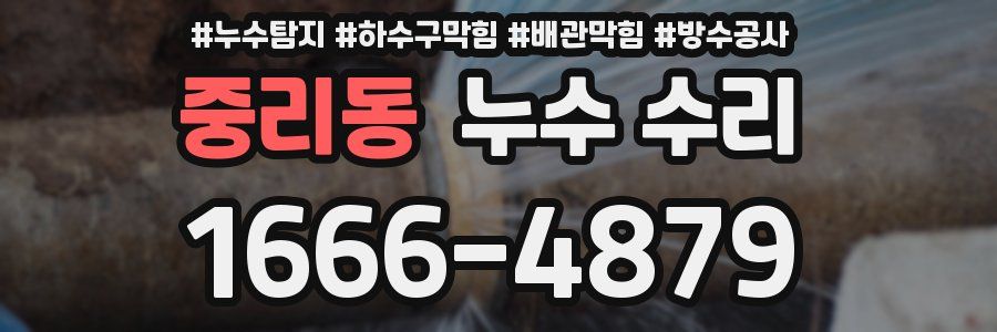 중리동 누수 수리