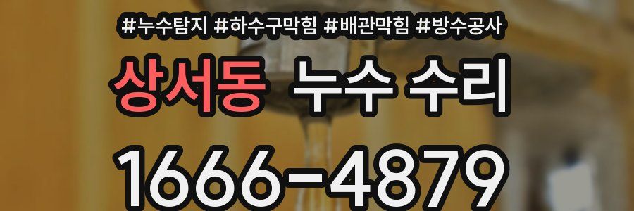 상서동 누수 수리