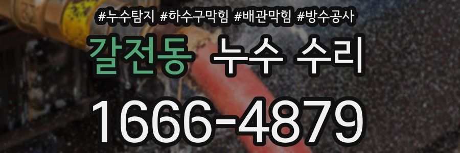 갈전동 누수 수리