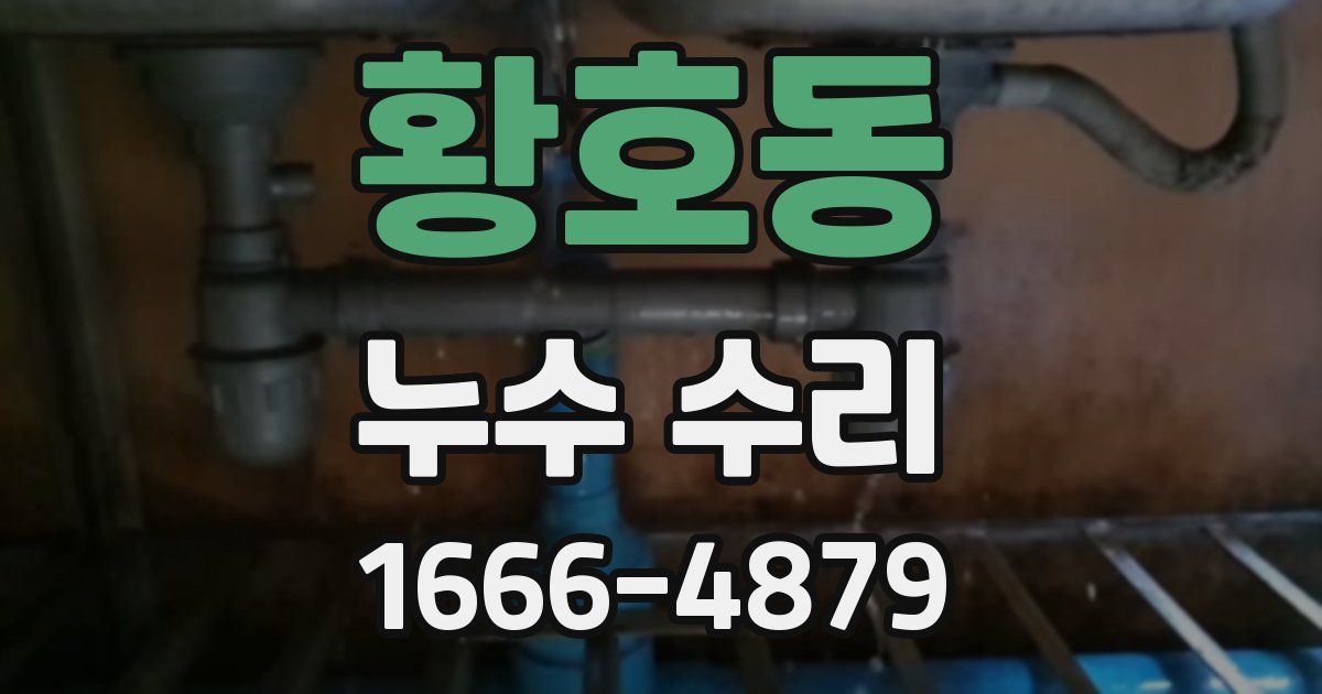 황호동 누수 수리