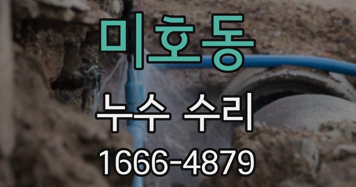 미호동 누수 수리