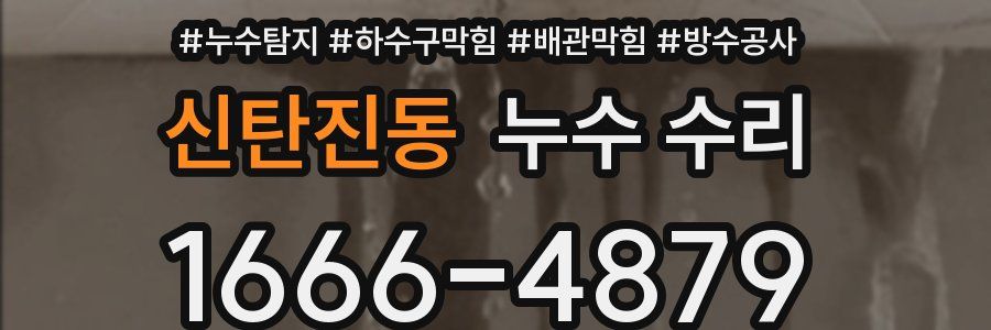 신탄진동 누수 수리