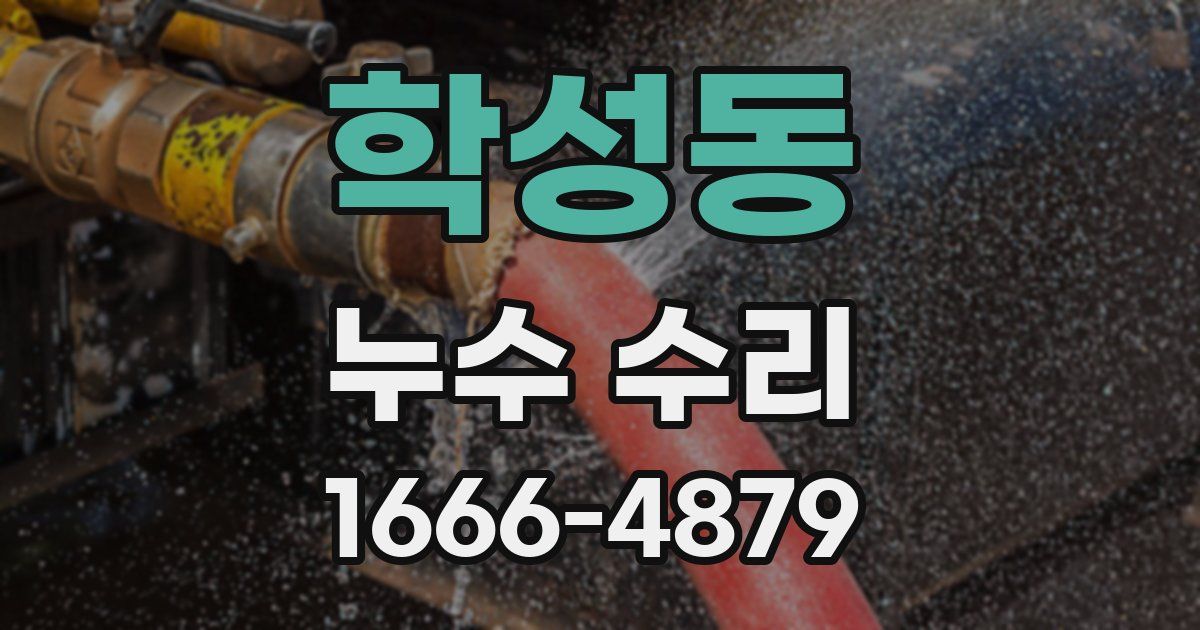 학성동 누수 수리