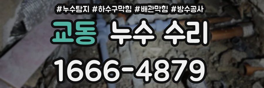 교동 누수 수리
