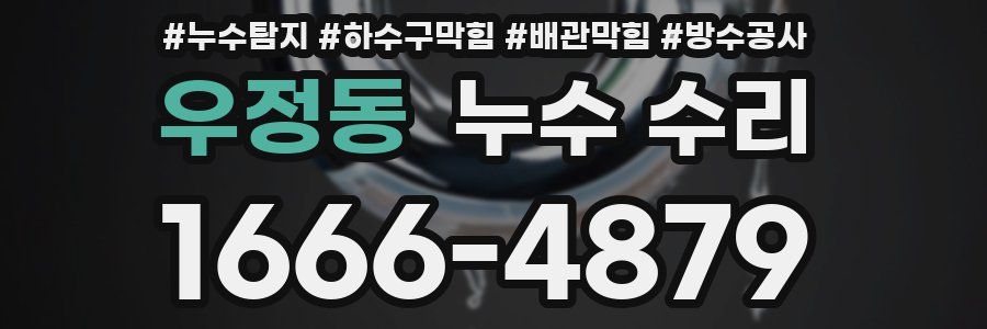 우정동 누수 수리