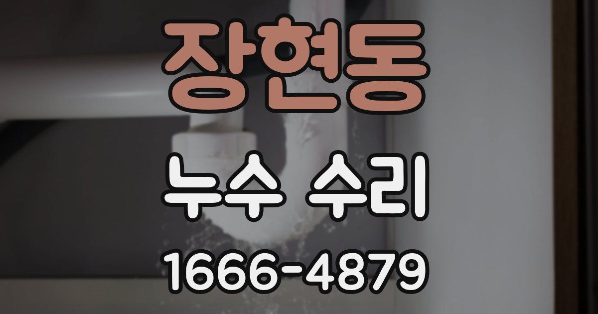 장현동 누수 수리