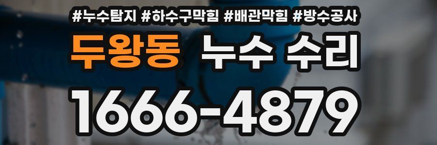 두왕동 누수 수리
