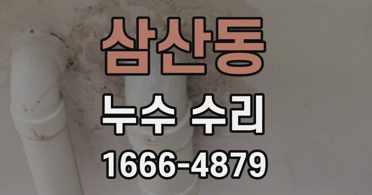 삼산동 누수 수리