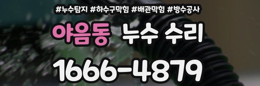 야음동 누수 수리