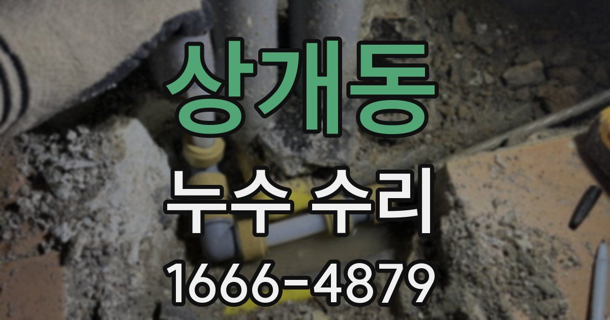 상개동 누수 수리