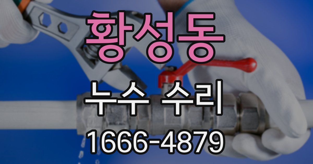 황성동 누수 수리
