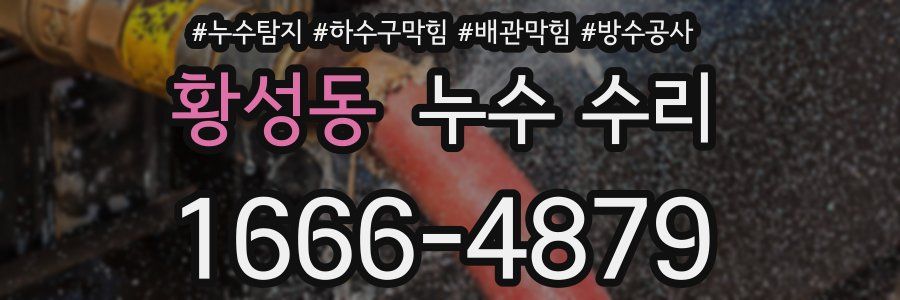 황성동 누수 수리