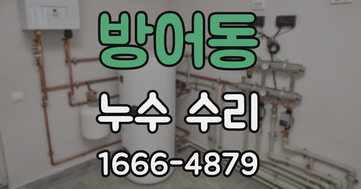 방어동 누수 수리