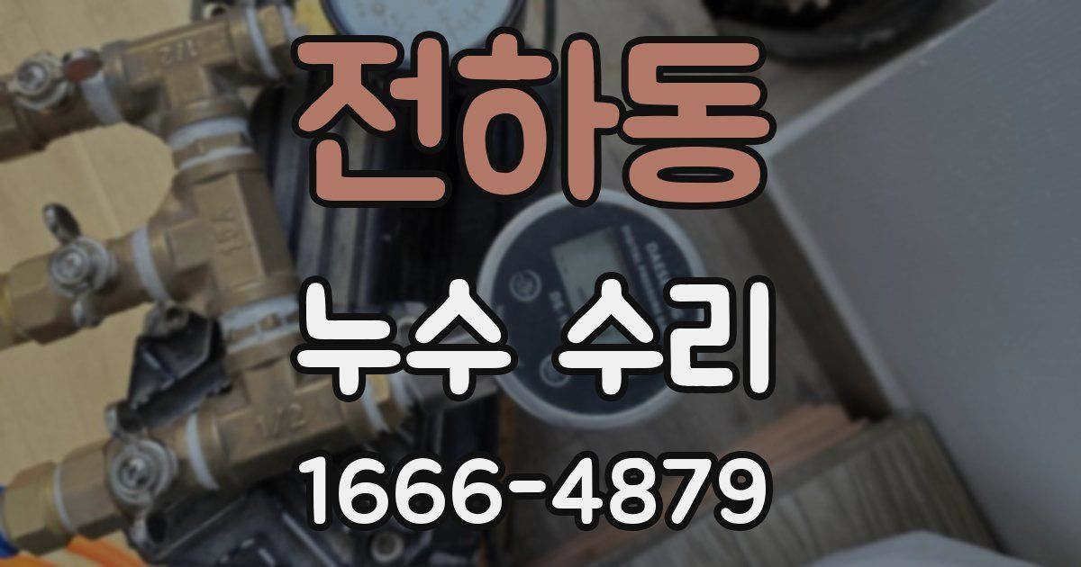 전하동 누수 수리