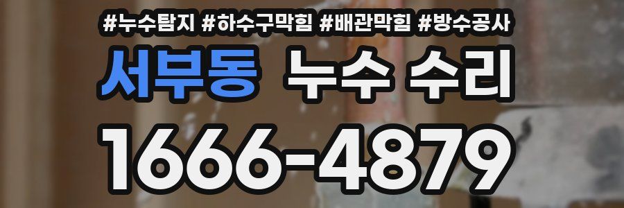 서부동 누수 수리