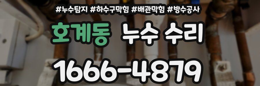 호계동 누수 수리
