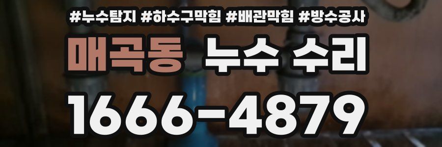 매곡동 누수 수리